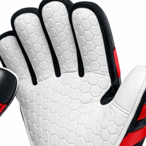 Gants de gardien de but de football, noir, rouge, blanc, cuir PU, fermeture à boucle et crochet, unisexe, protection sportive - Product Image 5
