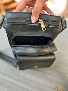 Nouveau sac de taille en cuir véritable de concepteur ceintures de poche en cuir ceinture de voyage à la main unisexe élégant Collection ceintures de poche de hanche - Product Image 5