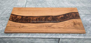 Tabla de cortar de madera de mango de resina de fusión artesanal, bandeja de servicio elegante, fiestas, decoración del hogar, bloque de cortar Premium, producto al por mayor - Product Image 6