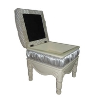 Reproduction antique coiffeuse tabouret de coiffeuse classique ensembles de commodes en bois avec tabouret de rangement miroir table de vanité de maquillage
