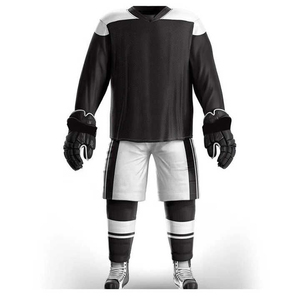 Ensemble de maillot de hockey sur glace personnalisé pour hommes, manches longues, maille sublimée, 100% polyester, tissu respirant, vêtements de sport, taille adulte - Product Image 1