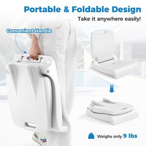 Chaise de piscine portable d'extérieur avec poignée et support dorsal, chaise de plage pliable - Product Image 4