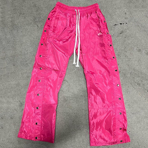 Pantalon de survêtement unisexe personnalisé à jambe large en nylon, décontracté, athlétique, streetwear, avec cordon de serrage, OEM ODM Marque Privée - Product Image 6