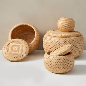 Superbe offre de boîtes de rangement en bambou à vendre, emballage personnalisé imprimé, boîte cadeau, conteneur pour cadeaux. - Product Image 3