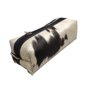Étuis à crayons en cuir véritable, trousse de papeterie scolaire, pochette pour étudiants, trousse de maquillage, sac en fourrure à fermeture éclair pour l'exportation en gros - Product Image 1