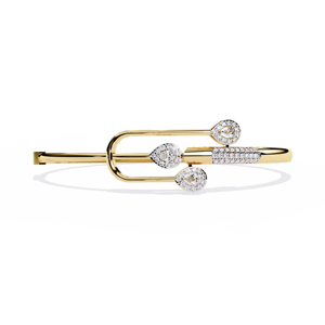Brazalete de Oro Amarillo de Lujo con Diseño de Flecha de Diamante Marquise, Joyería para Mujer - Product Image 1