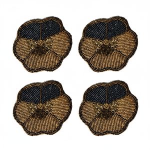 Sous-verre fantôme en forme de fleur en perles de verre faites à la main 2026 – Tapis de boisson unique pour Halloween et décoration festive - Product Image 1