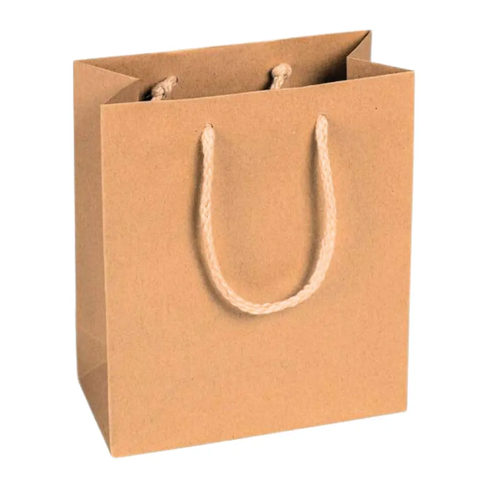 Plain Kraft Paper Bag Shopping Carrier Bag Paper Bags With Your Own Logo