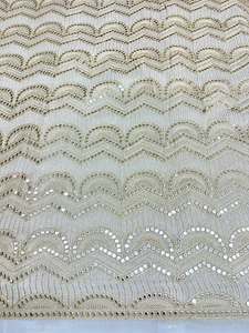 Tela de Lentejuelas Bordada de Lujo, Diseño de Ondas, Material de Encaje de Malla para Vestidos de Noche, Vestidos de Novia y Prendas de Alta Costura - Product Image 4