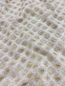 SQ <b>embroidery</b> <b>fabric</b> beaded <b>fabric</b> silk chiffon <b>embroidery</b> <b>fabric</b> evening gown material fancy textile wholesale export supply eu - Product Image 1