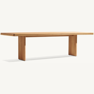 Table rectangulaire en teck au style moderne, idéale pour l'extérieur, résistante aux intempéries - Product Image 3