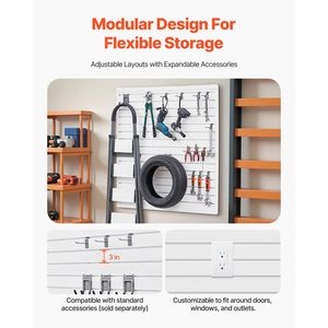 Panneaux muraux de garage blancs en PVC de 4x4 pi Panneaux et panneaux muraux de conception modulaire - Product Image 4