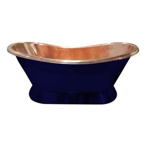 Baignoire double à double paroi en cuivre massif martelé à la main avec anneaux, style antique, baignoire de luxe pour trempage, équipement de salle de bain, prix le plus bas - Product Image 4