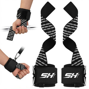 Sangles de musculation en néoprène rembourrées de haute qualité avec poignée flexible, sangles en velcro réglables, sangles en coton, taille personnalisée - Product Image 1
