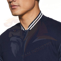 Veste universitaire pour homme personnalisable de haute qualité à prix de gros, avec col montant et logo frontal, commandes en gros, imperméable