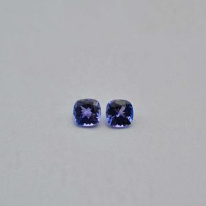 เบาะพลอย tanzanite เหลี่ยมเพชรพลอยจากธรรมชาติ6มม. ตัดเป็นอัญมณีชิ้นเดียว - Product Image 3