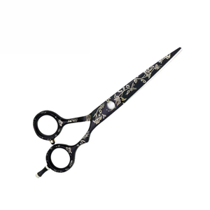 Ciseaux de barbier élégants sur mesure avec manche en céramique, lames en acier inoxydable, ciseaux à effiler pour droitiers - Product Image 2