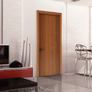 Porte d'entrée minimaliste en composite bois-plastique (WPC) stable de 40 mm d'épaisseur, insonorisée, étanche, anti-poussière et anti-moisissure pour salle de bain et hôtel - Product Image 4