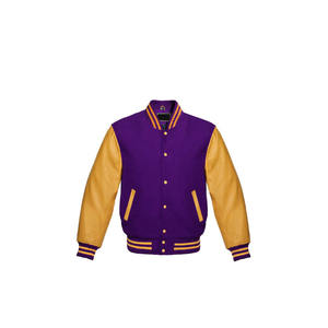 Chaquetas Varsity de Béisbol con Cuello Redondo para Hombre, Moda de Invierno, Ropa Deportiva, Mangas de Cuero, Chaqueta y Abrigo Universitario - Product Image 5