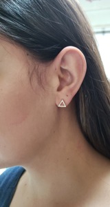 Lab Grown Diamond Stud Earlobe 14K Gold Pave Setting 0.25ctw Minimalist Women's Stylish Jewelry Wedding Anniversary Gift - Product Image 6