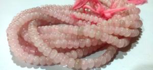 Perles de pierres précieuses en quartz rose naturel, rondes, lisses, 8 mm, 8 pouces - Product Image 3