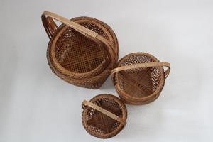 Panier de rangement en bambou japonais vintage du Vietnam, style Ireko, lot de 4, tissé à la main, fournisseur et fabricant - Product Image 6