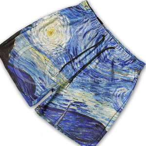 Shorts en maille pour hommes, sublimation personnalisée, tissu 100% polyester, logo, respirant, séchage rapide, fermeture à cordon, poches - Product Image 5
