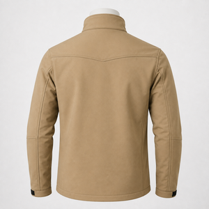 Veste softshell pour homme, conçue avec un tissu doux, coupe confortable et protection fiable contre les intempéries pour le travail en extérieur et les voyages. - Product Image 5