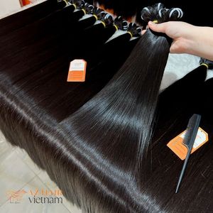 Ready Ship 30'' Unprocessed Remy <b>Hair</b> Bundles Raw Vietnamese Cuticle Aligned Double Drawn Bone Straight 100g <b>Hair</b> Extensions - Product Image 2