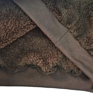 Sudadera con Capucha para Hombre, 100% Algodón, Color Negro Sólido, Talla Grande, Informal, para Invierno, Diseño Tejido, Transpirable, con Bolsillo, Corte Regular - Product Image 6