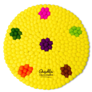 Flower Design Felt <b>Chair</b> Mat - Product Image 2
