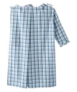 Robes d'hôpital unisexes en coton tricoté à manches courtes et longues, coupe-vent, séchage rapide, avec logo personnalisé, à nouer dans le dos, pour l'été et l'automne - Product Image 5