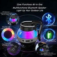 Haut-parleur portable compact et robuste, rechargeable par USB, mini haut-parleur d'extérieur avec mousqueton, son clair et puissant, audio pour voyage et camping