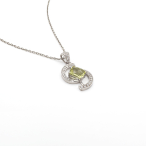 ชุดจี้และต่างหูเงินแท้ 925 ประดับเลมอนควอตซ์ พรีเมียม ชุบโรเดียม - Product Image 6