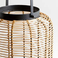 Support de bougie de Noël portable en aluminium et fer, tressé à la main, éco-responsable, durable, noir, ambiance tropicale moderne, pour la maison et le jardin