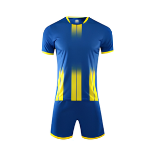 Maillot de football en polyester 100% respirant, séchage rapide, évacuation de l'humidité, maille double tricot nid d'abeille micro-perforée, court, unisexe - Product Image 2