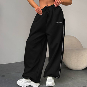<span class=keywords><strong>Pantalon</strong></span> de jogging ample en coton personnalisé pour <span class=keywords><strong>femme</strong></span>, taille haute, coupe droite, style streetwear <span class=keywords><strong>d</strong></span>écontracté <span class=keywords><strong>d</strong></span>'<span class=keywords><strong>été</strong></span> - Product Image 5