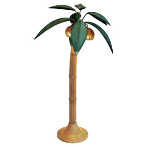 Lámpara de pie de ratán hecha a mano, estilo tropical, de bambú, ecológica, de mimbre, para sala de estar u hotel. - Product Image 1
