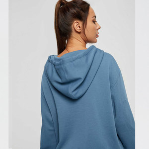 Conjunto de Sudadera con Capucha de Forro Polar Azul Claro para Mujer, Corte Holgado, Informal, 2 Piezas, Pantalones Largos con Bolsillos, Ropa Deportiva para Todas las Temporadas - Product Image 2
