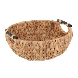 Cuenco Decorativo de Jacinto de Agua Tejido Natural, Centro de Mesa para Almacenamiento en el Hogar, Arreglo Floral, Decoración de Mesa - Product Image 1