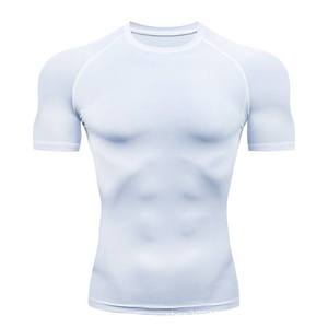 เสื้อยืดแขนสั้นคอกลมสีขาวสำหรับผู้ชาย ผ้าแห้งเร็ว ทรงปกติ สปอร์ต ผ้าถัก 100% คอตตอน สีพื้น 150 กรัม แบบเรียบ - Product Image 1