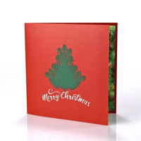 Tarjetas de felicitación de lujo con impresión personalizada y modelo 3D