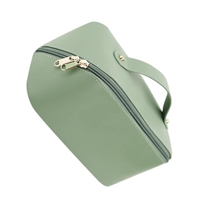 High Quality Women's Leather Cosmetic Pouch Waterproof Travel <b>Makeup</b> Organizer with Zipper Closure Colorful Toiletries Bags - Product Image 4