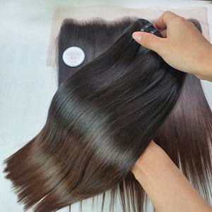 100% cabello humano vietnamita hueso recto Super doble dibujado paquetes para Ombre marrón negro Natural suelto profundo para mujeres negras - Product Image 3