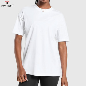 T-shirt d'été pour femme, coupe classique, col rond, 100 % coton, écologique, coupe décontractée, impression sérigraphique, impression DTF - Product Image 1