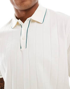 Polo homme en coton OEM, manches courtes, grandes tailles, tissu tricoté personnalisé, logo brodé, haute qualité, respirant. - Product Image 2