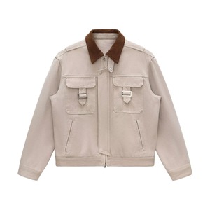Custom Men's Canvas Jacket Heavy Duty Workwear Jacket Vintage Cotton Canvas Coat Outdoor Casual Utility Jacket - Product Image 1