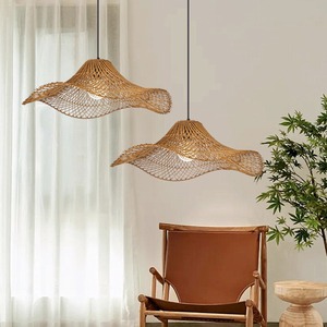 Pantalla de Lámpara Colgante de Ratán Hecha a Mano, Estilo Europeo y Asiático, Ecológica, Tejida, para Uso en Interiores - Product Image 3