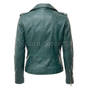 Women Stylish Leather Crop <b>Jacket</b> <b>Short</b> Coat Modern Elegant Fit Winter Collection Fashion Outfit for Ladies Wear - Product Image 2