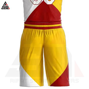 ชุดบาสเก็ตบอลพิมพ์ลายคุณภาพสูง ดีไซน์โดดเด่น สำหรับผู้ชาย แห้งเร็ว ระบายเหงื่อได้ดี ผลิตจากโพลีเอสเตอร์ 100% ขายส่งชุดกีฬา - Product Image 4